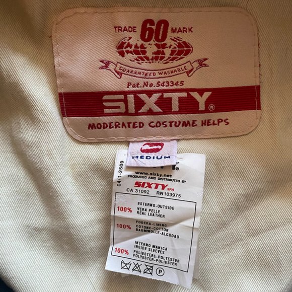 Mens Sixty Moderated Costume Helps leather biker jacket - Picture 9 of 10